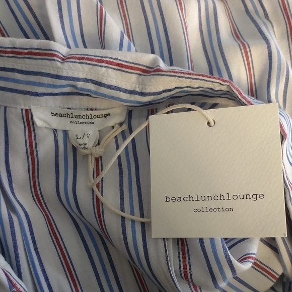 BeachLunchLounge Striped Sleeveless Button Up NWT🔖 - Picture 7 of 8